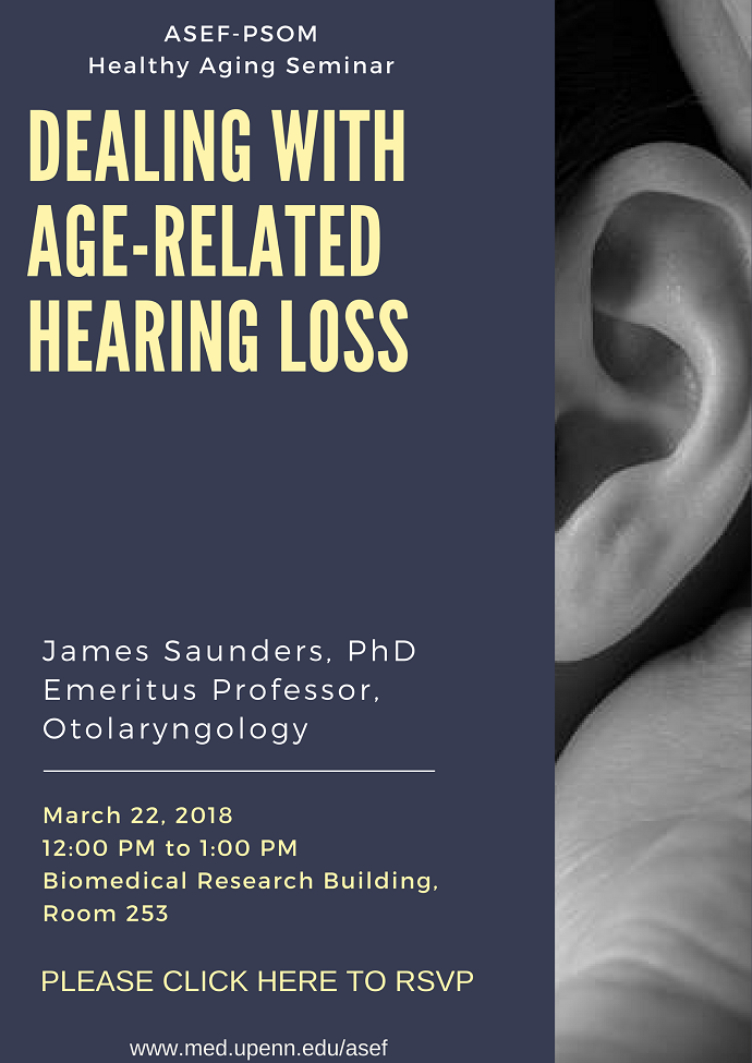 Dealing with Age-Related Hearing Loss lecture flyer